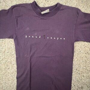 VTG 90s Grand Canyon Tee Shirt Fred Harvey USA Made Small Purple Short Sleeve